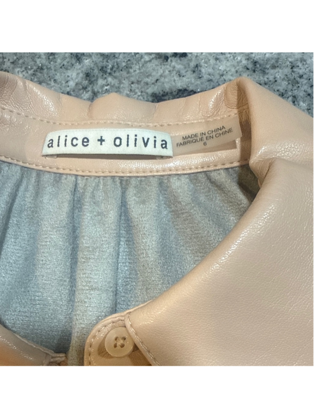 Alice + Olivia Tan Mini Dress with Pleated Wrap Design - Picture 9 of 10